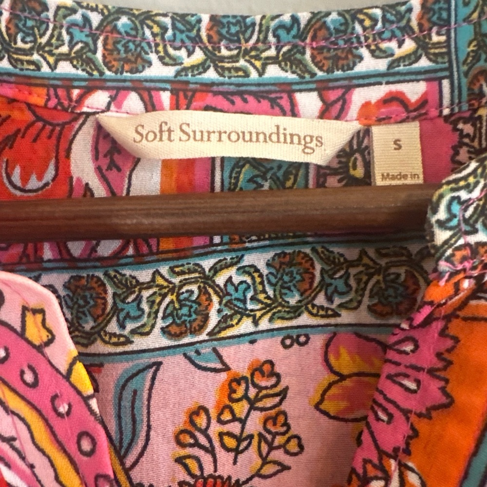 Soft Surroundings Patchwork Paisley Midi Dress Bo… - image 6